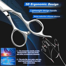 HISADA New Barber Scissors, 6.3-7.0 inch Professional Hair Cutting Scissors, Blind Hole Design Salon Scissors, Ergonomic Comfort