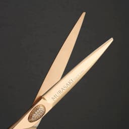 6.0-7.0 inch MURASAKI Left Hand Scissors, Rose Gold Coating, VG10 Metal Steel Barber Shears, Salon Top-Level Hair Cutting Tools