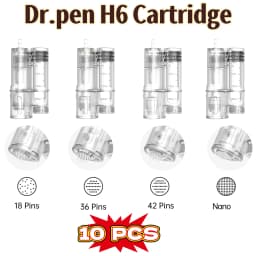 10 pcs Dr Pen H6 Cartridge Needle Cartridge Micro Needle 18Pins 36Pins 42Pins Nano Replacement Microneedling