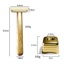RZACLEA 21TS Glide Pro 4D Super Safety Shaving Shaver with Stand for Man Women Haft One Blade ECO-friendly Metal Razor Gift Box