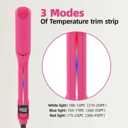 Infrared Hair Flat Iron 450°F Professional Hair Straightener Curler Ceramic Fast Heating Plate 230℃ Salon Hair Iron Dual Voltage