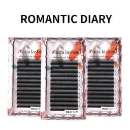 MARIA 10 Cases 3D W Private Label Wholesale Russian Eyelashes Clusters Easy Fan Volume Lashes Extension Y Mix False Mink Makeup