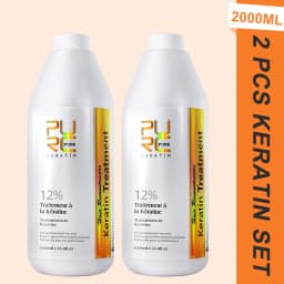 PURC Keratin Hair Treatment Set 300/1000 ml Curly Frizzy Hair Straightening Smooth Brazilian Keratin Products Salon Wholesalers