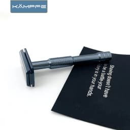 Kampfe Men's Vintage Double-Edged Razor Non-Slip Aluminium Wet & Dry Grooming Shaver for Smooth Shave 5 spare razor blades