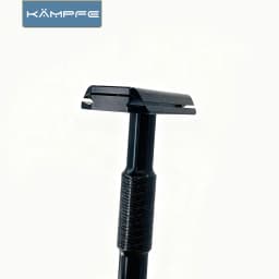 Kampfe Men's Vintage Double-Edged Razor Non-Slip Aluminium Wet & Dry Grooming Shaver for Smooth Shave 5 spare razor blades