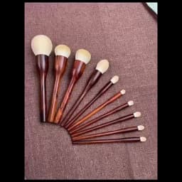 10PCS Sandalwood Makeup Brushes Set Powder Blush Foundation Blender Sculpting Eye Shadow Professional Beauty Make Up Brush