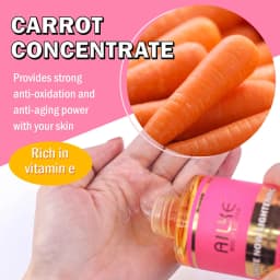 AILKE Organic Carotene Serum Brightening Body Oil, Smooth Skin, Moisturizing, With Vitamin E, Rose Essential Oil, Even Skin Tone