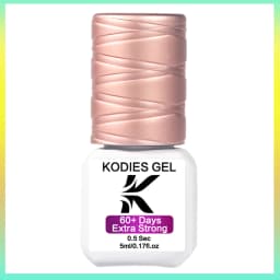 KODIES GEL 5 PCS Professional Eyelash Glue 0.5 Sec Extra Strong Retention Waterproof Lifting Lash Glue Adhesive Black Tape Bond