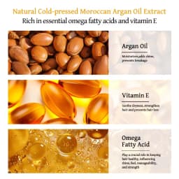 PURC Morocco Argan Oil Shampoo Conditioner Set for Damaged Frizz Hair Vitamin E Smoothing Organic Sulfate Free Hair Care Set