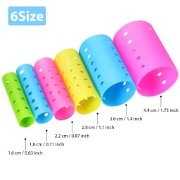 141 Pieces Hair Rollers Set Self-Grip Hair Rollers Set Multicolor 6 Size Plastic Rollers for Long Short Hair and Bangs