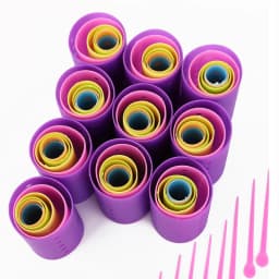 141 Pieces Hair Rollers Set Self-Grip Hair Rollers Set Multicolor 6 Size Plastic Rollers for Long Short Hair and Bangs