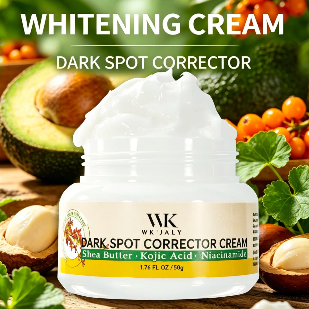 WK JALY Dark Spot Corrector Cream, Whitening, Even Skin Tone, Reduce Melanin, Hyperpigmentation, For All Skin Types, 50ml