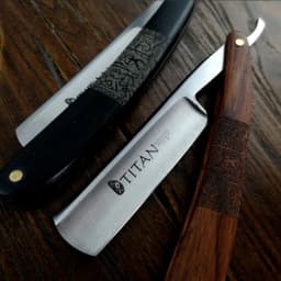 Titan Wood Handle Men Shaving Tools Hair Razor Stainless Steel Straight Razor