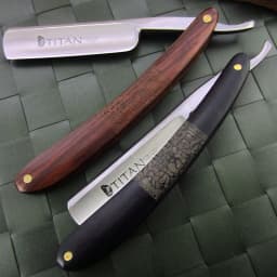 Titan Wood Handle Men Shaving Tools Hair Razor Stainless Steel Straight Razor