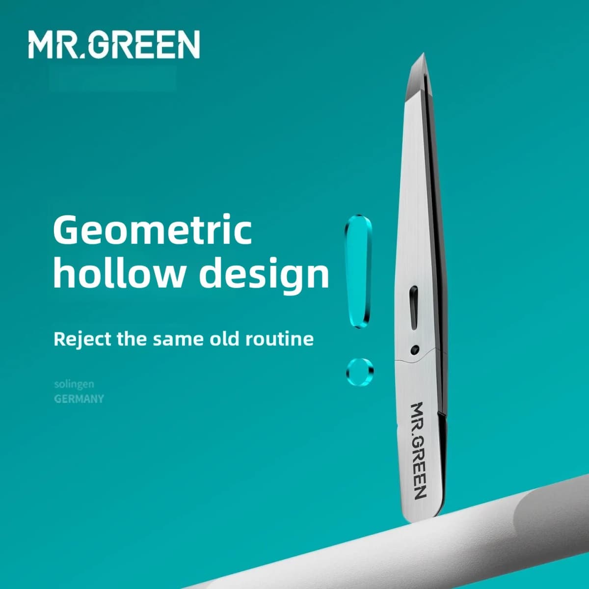 Mr. Green's Eyebrow & Beard Tweezer Tool - Professional Hair Removal Clipper for Eyebrows and Beards
