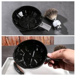 Shaving bowl Hand held foaming bowl with brush holder shaving bowl Wet shaving foam soap bowl shaving tool