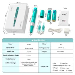 Dr.Pen A6S Original Wired Or Wireless 2 Models Derma Microneedle Pen Needle Length 0.25 MM