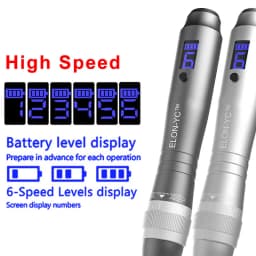 ELON-YC Dr Dermapen M8X With 5pcs Nano 0.25mm Replacement Cartridges, With Battery Level Display, Included Dr M8
