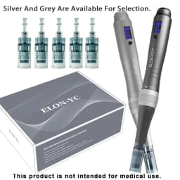 ELON-YC Dr Dermapen M8X With 5pcs Nano 0.25mm Replacement Cartridges, With Battery Level Display, Included Dr M8