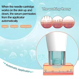 Electric Microneedle Pen MTS Automatic Serum Infusion Device LED Display Skin Care Beauty Tool with 2 Replaceable Cartridges