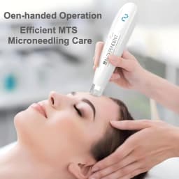 Electric Microneedle Pen MTS Automatic Serum Infusion Device LED Display Skin Care Beauty Tool with 2 Replaceable Cartridges