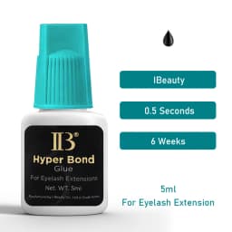 5 PCS IB Hyper Bond Cyan Cap Adhesive Eyelash Extension Lash Glue Korea Supplies Quick Dry Long Retention Time Low Irritation