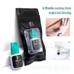 5 PCS IB Hyper Bond Cyan Cap Adhesive Eyelash Extension Lash Glue Korea Supplies Quick Dry Long Retention Time Low Irritation