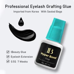 5 PCS IB Hyper Bond Cyan Cap Adhesive Eyelash Extension Lash Glue Korea Supplies Quick Dry Long Retention Time Low Irritation