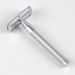 Chaoke Stainless Steel Manual Razor Pure Stainless Steel Vintage Manual Shaving Razor Safety Double-Edged Blade Holder