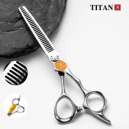 Titan Barber Hair Scissors Professional Grade Hairdressing Shears for Stylists Cutting Thininng CNC Japan Steel Hair Scissors