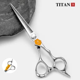 Titan Barber Hair Scissors Professional Grade Hairdressing Shears for Stylists Cutting Thininng CNC Japan Steel Hair Scissors