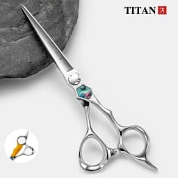 Titan Barber Hair Scissors Professional Grade Hairdressing Shears for Stylists Cutting Thininng CNC Japan Steel Hair Scissors