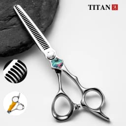 Titan Barber Hair Scissors Professional Grade Hairdressing Shears for Stylists Cutting Thininng CNC Japan Steel Hair Scissors