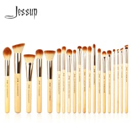 Jessup brushes 20pcs Bamboo Professional Makeup Brushes Set Foundation Powder Detail Eyeliner Eyeshadow Eyebrow Blending