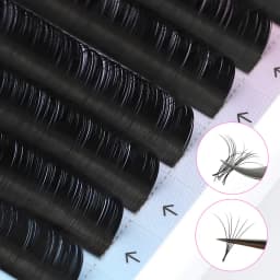 RUJADE 10 Trays/lot Wholesale Individual False Eyelashes Extension Mink Russian Volume Eyelashes Korea PBT Material Silk Lashes