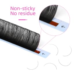 RUJADE 10 Trays/lot Wholesale Individual False Eyelashes Extension Mink Russian Volume Eyelashes Korea PBT Material Silk Lashes