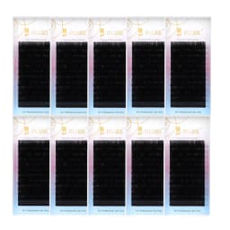 RUJADE 10 Trays/lot Wholesale Individual False Eyelashes Extension Mink Russian Volume Eyelashes Korea PBT Material Silk Lashes