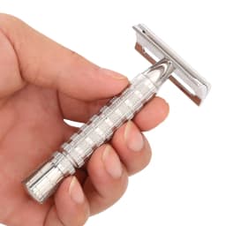 CNC 316L Stainless Steel Men's Manual Double Edge Safety Razor Travel Handle Removable (without blade)