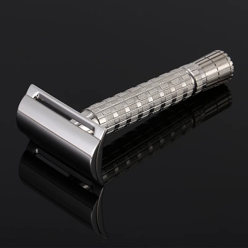 CNC 316L Stainless Steel Men's Manual Double Edge Safety Razor Travel Handle Removable (without blade)
