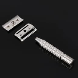 CNC 316L Stainless Steel Men's Manual Double Edge Safety Razor Travel Handle Removable (without blade)