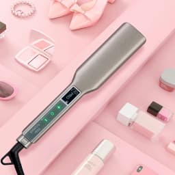 Hair Straightener Smart Touch Display LCD Dispaly Ceramic Heating Plate Flat Irons Professional MCH Fast Warm-up Wide Plate