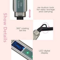 Hair Straightener Smart Touch Display LCD Dispaly Ceramic Heating Plate Flat Irons Professional MCH Fast Warm-up Wide Plate