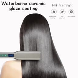 Hair Straightener Smart Touch Display LCD Dispaly Ceramic Heating Plate Flat Irons Professional MCH Fast Warm-up Wide Plate
