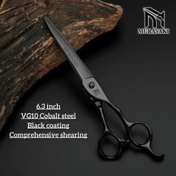 MURASAKI Top-Level Hairdressing Scissors, Japan VG10 Steel 6.5 Inch Barber Shears, Patented Hollowed-Out Design Hair Cutting Too