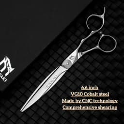 MURASAKI Top-Level Hairdressing Scissors, Japan VG10 Steel 6.5 Inch Barber Shears, Patented Hollowed-Out Design Hair Cutting Too