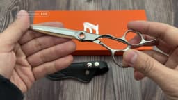 MURASAKI Top-Level Hairdressing Scissors, Japan VG10 Steel 6.5 Inch Barber Shears, Patented Hollowed-Out Design Hair Cutting Too