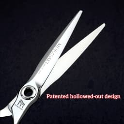 MURASAKI Top-Level Hairdressing Scissors, Japan VG10 Steel 6.5 Inch Barber Shears, Patented Hollowed-Out Design Hair Cutting Too