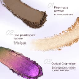 CHARMACY 33 Colors Chameleon Eyeshadow Palette High Pigment Waterproof Multichrome Shimmer Matte Contour Profesional Eye Makeup