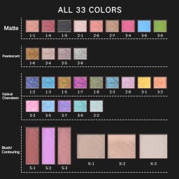 CHARMACY 33 Colors Chameleon Eyeshadow Palette High Pigment Waterproof Multichrome Shimmer Matte Contour Profesional Eye Makeup