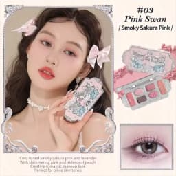 Flowerknows All In One Mackup Set Gift Box Flower Knows Glitter Eye Shadow Palette Blusher Long Lasting Gloss Lipstick With Bag